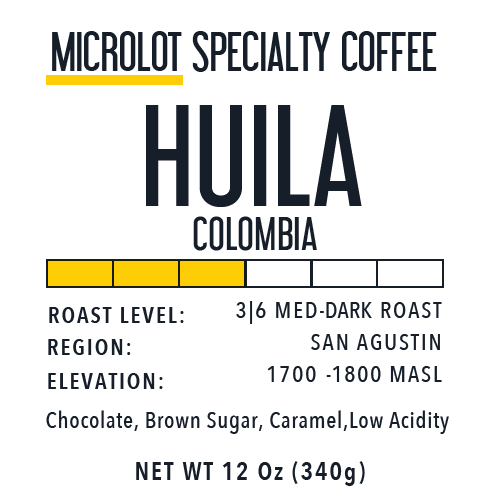 360F Brand: 12oz Huila Med-Dark