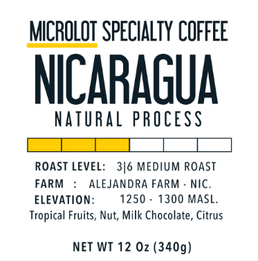 360F Brand: 12oz Bag:Nicaragua Natural