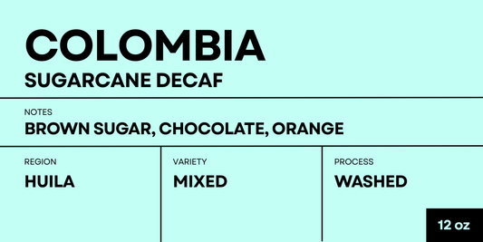 360F Brand: 12oz Bag:Colombia Decaf Sugarcane