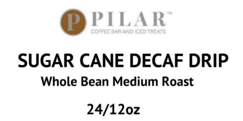 Pilar:12oz Sugar Cane Decaf Drip WB